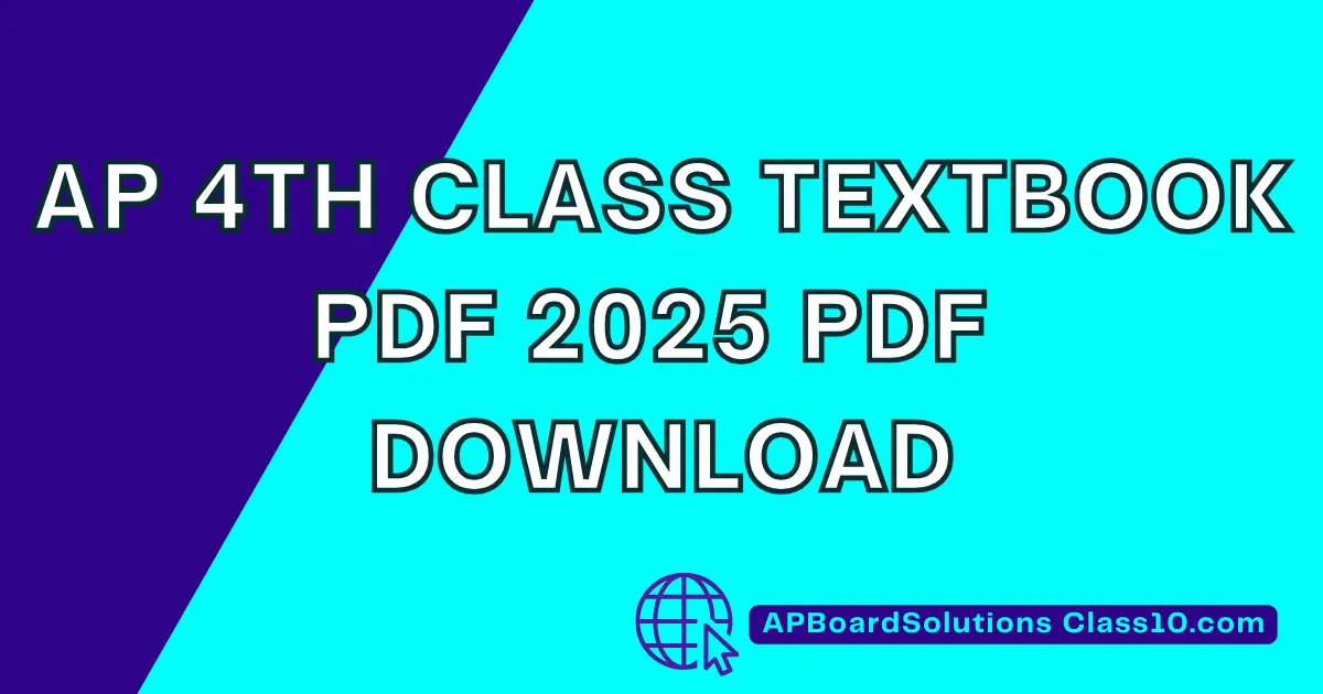 AP 4th Class Textbook PDF 2025 PDF Download