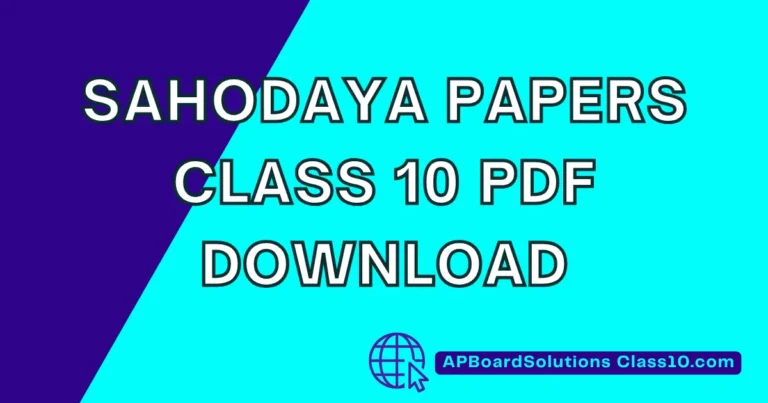 Sahodaya Papers Class 10 2024 PDF Download