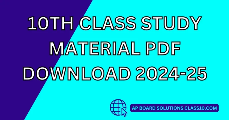 10th Class Study Material Pdf Download 2024-25