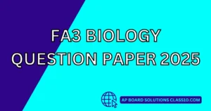Fa3 Biology Question Paper 2025