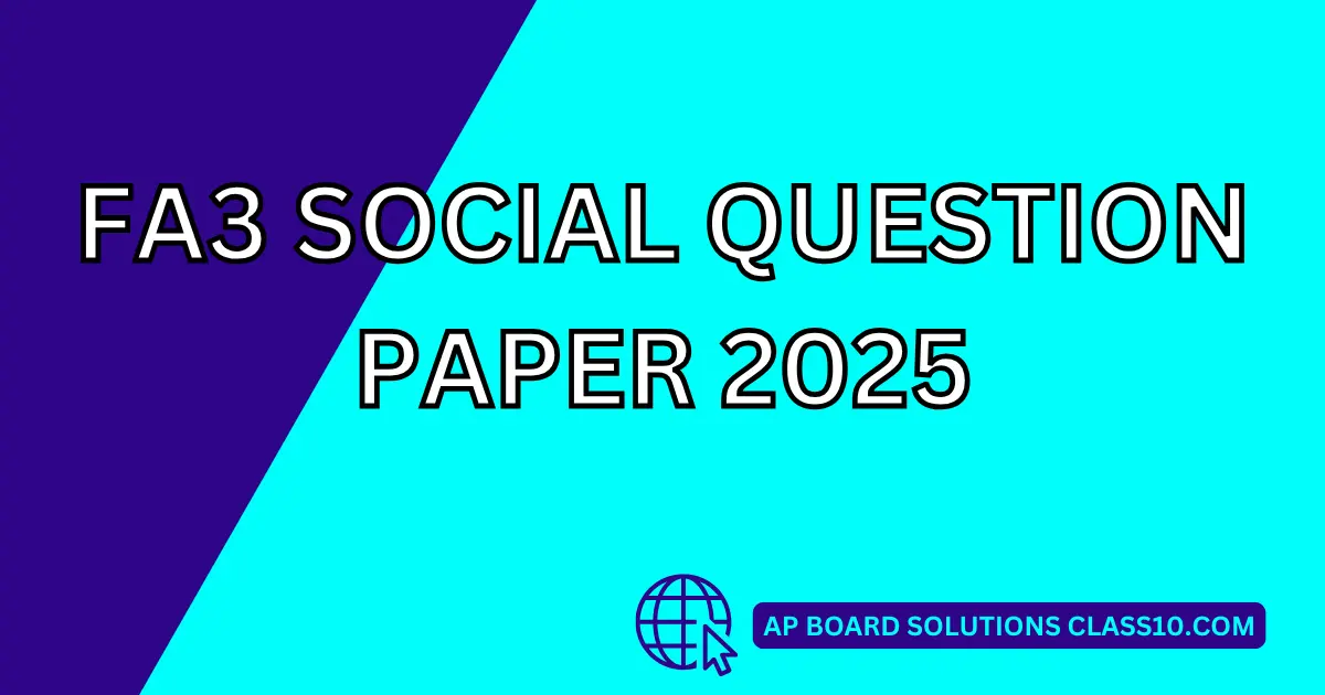 Fa3 Social Question Paper 2025