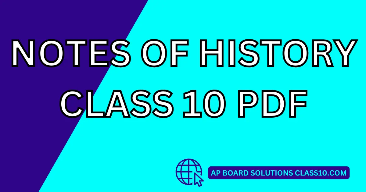 Notes Of History Class 10 Pdf