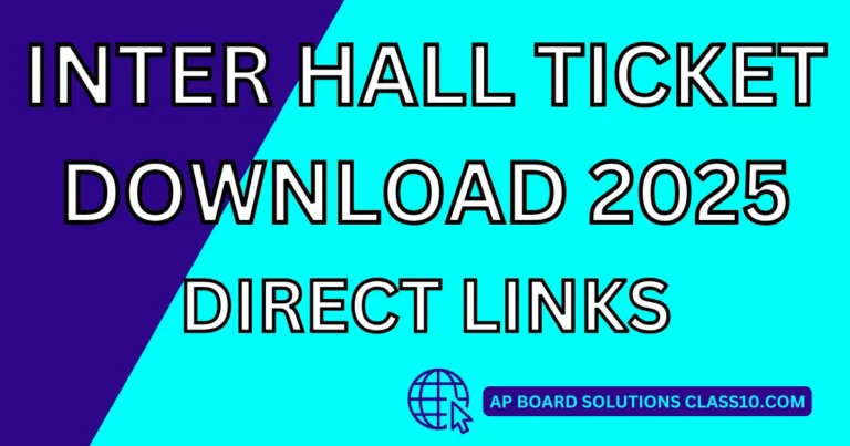 Inter Hall Ticket Download 2025