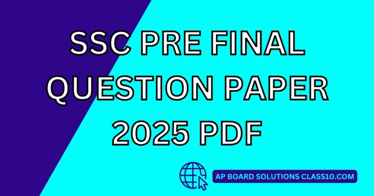 Ssc Pre Final Question Paper 2025 Pdf