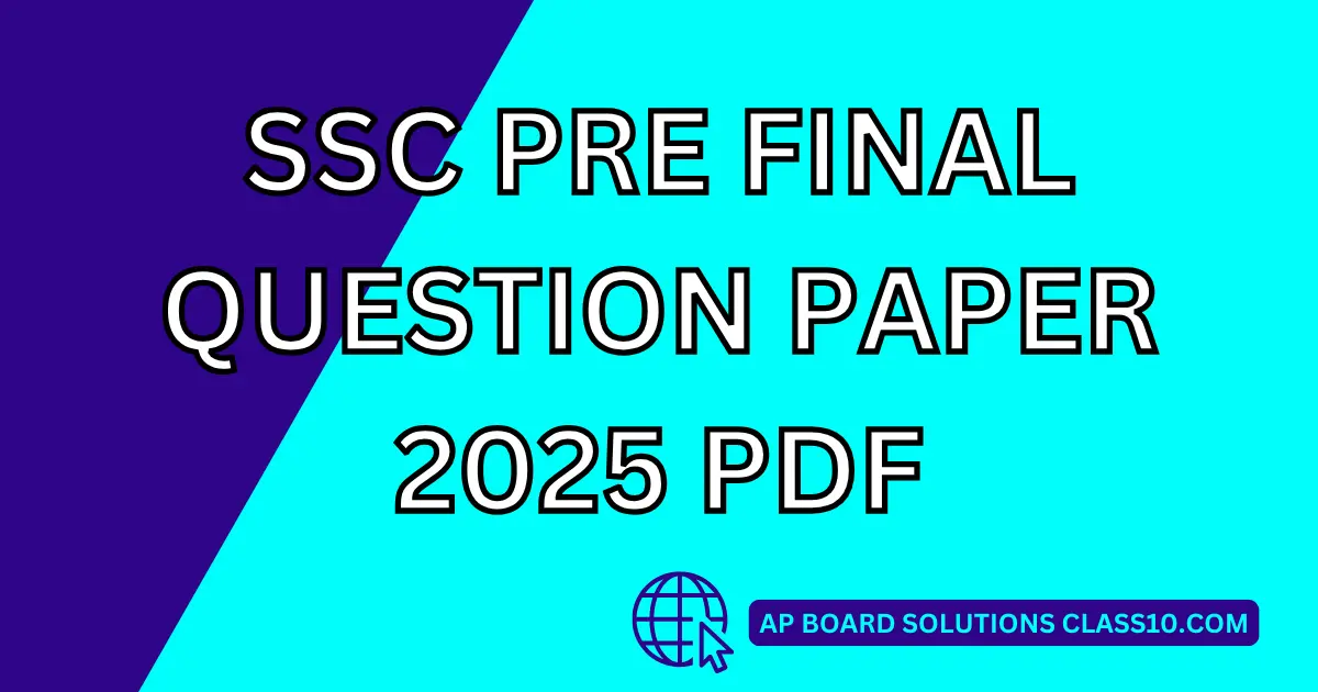 Ssc Pre Final Question Paper 2025 Pdf