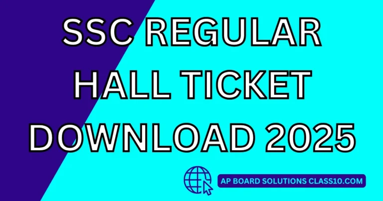 Ssc Regular Hall Ticket Download 2025