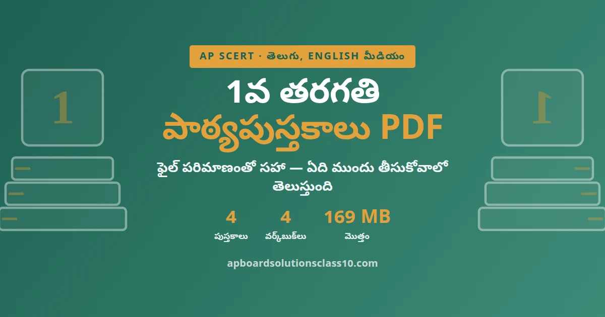 AP 1st Class Textbooks PDF 2026-27 – తెలుగు, English, గణితం, వర్క్‌బుక్‌లు