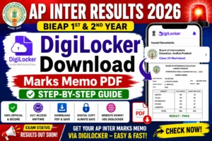 AP Inter Results 2026 Via DigiLocker Download: BIEAP 1st & 2nd Year Marks Memo PDF Download Guide