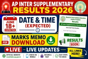 AP Inter Supplementary Results 2026 Date & Time (LIVE): BIEAP 1st & 2nd Year Supply Results, Marks Memo Download Link