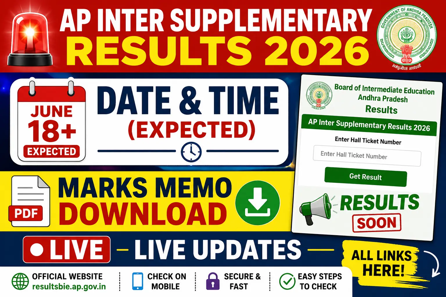 AP Inter Supplementary Results 2026 Date and Time Live Updates Marks Memo Download Link