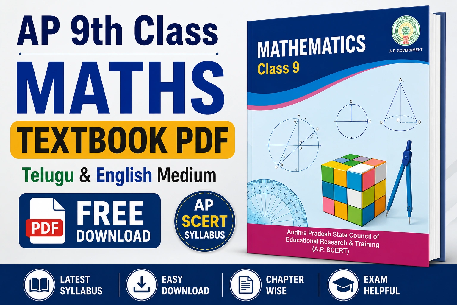AP 9th Class Maths Textbook PDF Download Telugu and English Medium