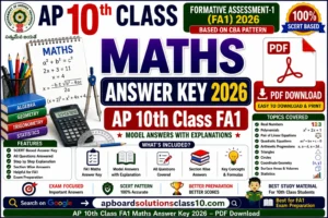 AP 10th Class FA1 Maths Answer Key 2026 – PDF Download