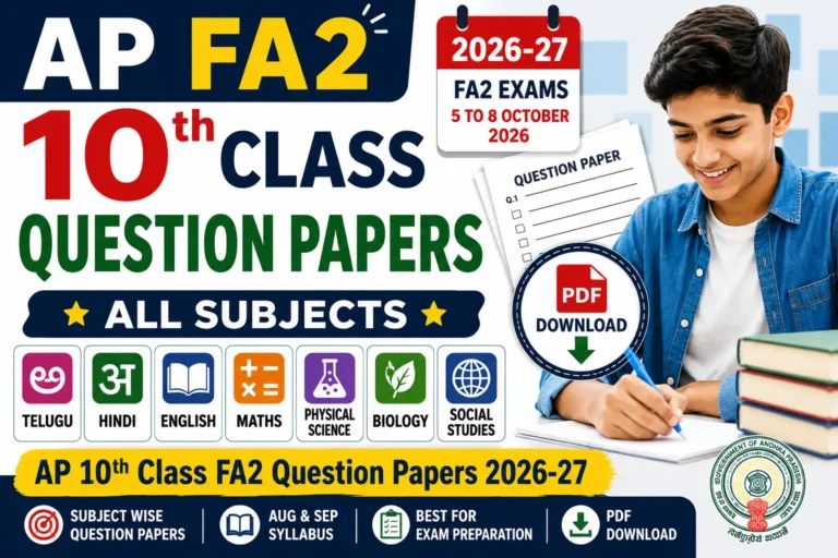 ap 10th class fa2 question papers 2026 27