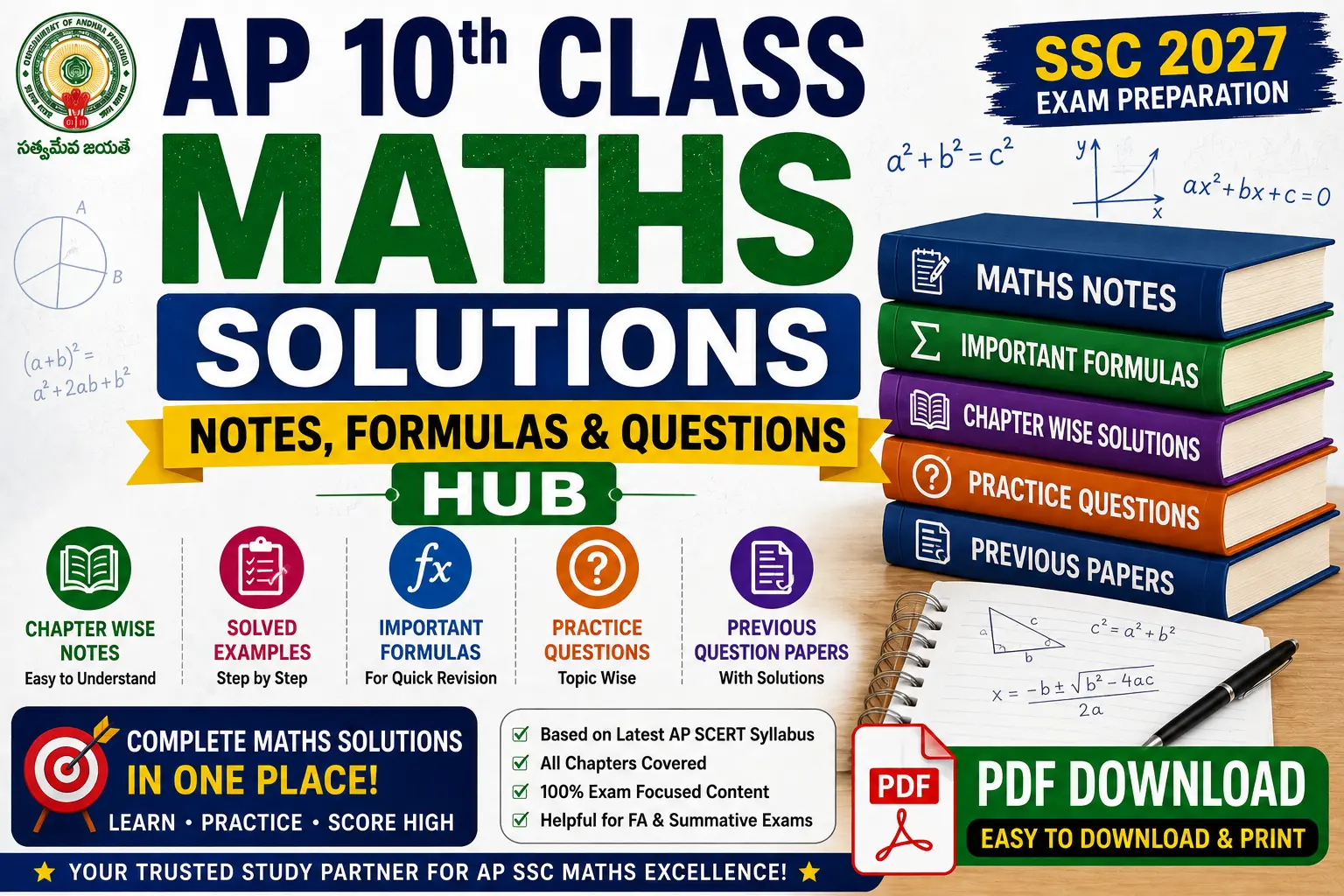 ap 10th class maths solutions notes formulas questions hub