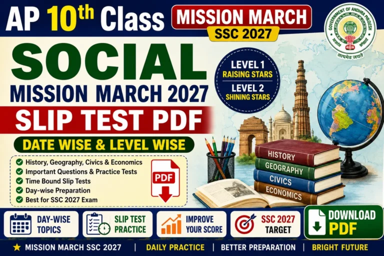 AP 10th Class Social Mission March 2027 Slip Test PDF