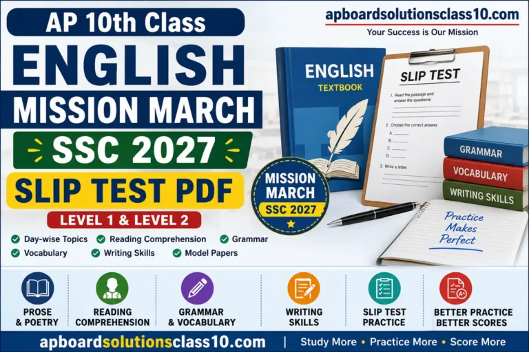 AP 10th English Mission March SSC 2027 Slip Test PDF