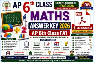 AP 6th Class FA1 Maths Answer Key 2026 – PDF Download
