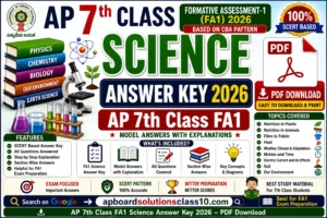 AP 7th Class FA1 Science Answer Key 2026 – PDF Download