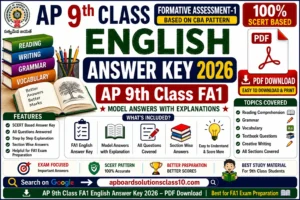 AP 9th Class FA1 English Answer Key 2026 – PDF Download