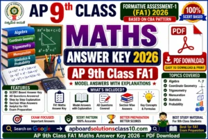AP 9th Class FA1 Maths Answer Key 2026 – PDF Download