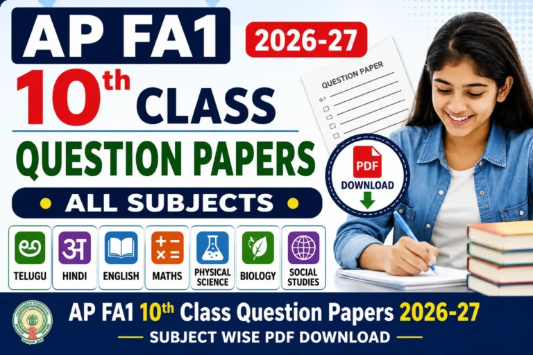 ap fa1 10th class question papers 2026 27 1