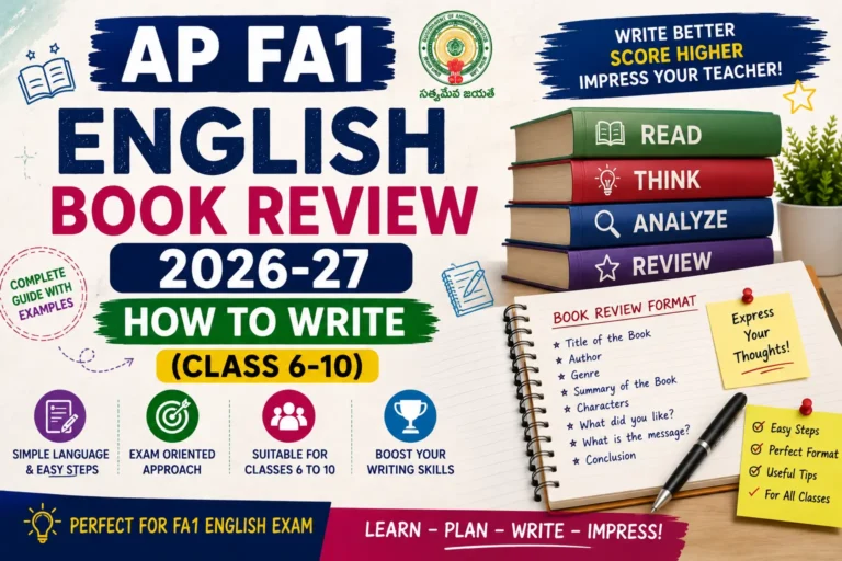 ap fa1 english book review 2026 27 how to write class 6 to 10