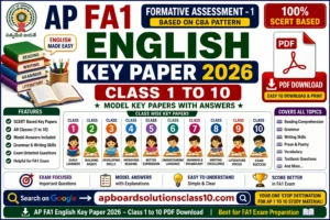 AP FA1 English Key Paper 2026 – Class 1 to 10 PDF Download