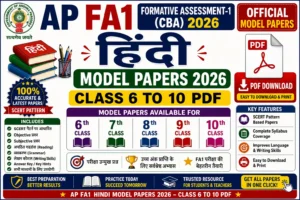 AP FA1 Hindi Model Papers 2026 – Class 6 to 10 PDF