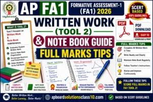 AP FA1 Written Work (Tool 2) & Note Book Guide – Full Marks Tips
