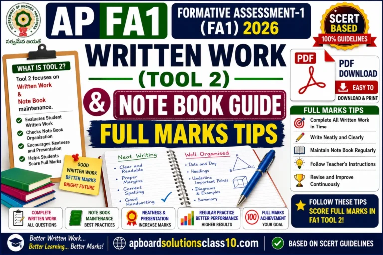 AP FA1 Written Work Tool 2 and Note Book Guide Full Marks Tips