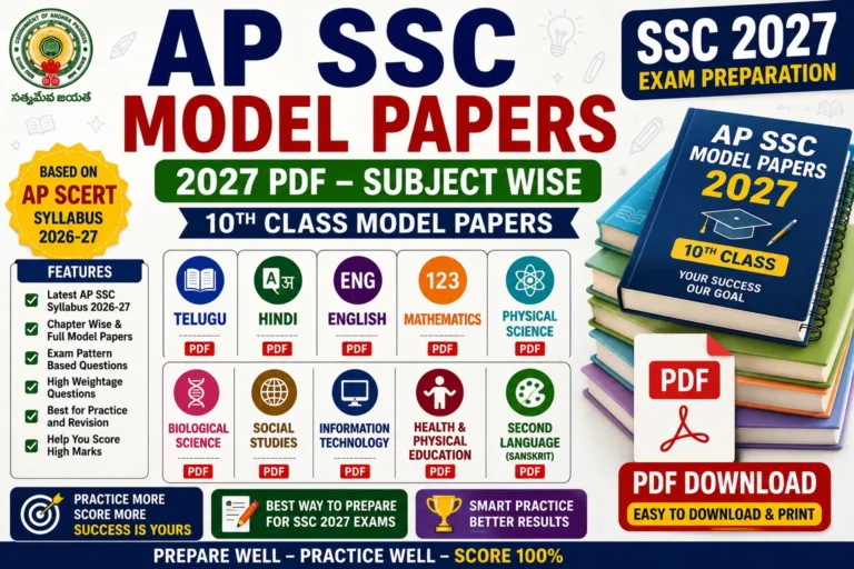 AP SSC Model Papers 2027 PDF Subject Wise 10th Class Model Papers