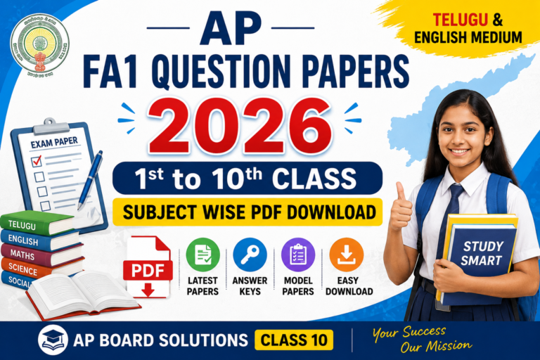 AP FA1 Question Papers 2026 PDF Download