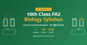 AP 10th Class FA2 Biology Syllabus 2026-27 – ఒకే అధ్యాయం, 35 మార్కులు