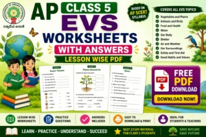 AP Class 5 EVS Worksheets with Answers – Lesson Wise PDF