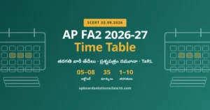 AP FA2 2026-27 Time Table – Class 1 to 10 Exam Dates, Paper Pattern & TaRL Guidelines (Official)