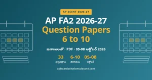 AP FA2 Question Papers 2026-27 – 33 Papers Class 6 to 10 with Answers PDF