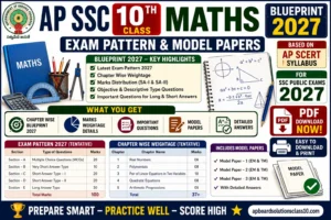 AP SSC 10th Class Maths Blueprint 2027 – Exam Pattern & Model Papers