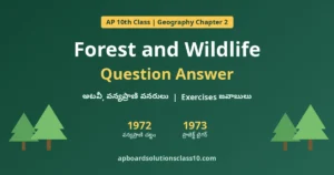 AP 10th Class Geography Chapter 2 Forest and Wildlife Resources Question Answer