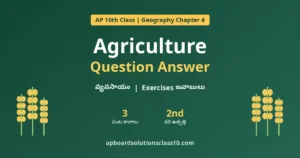AP 10th Class Geography Chapter 4 Agriculture Question Answer