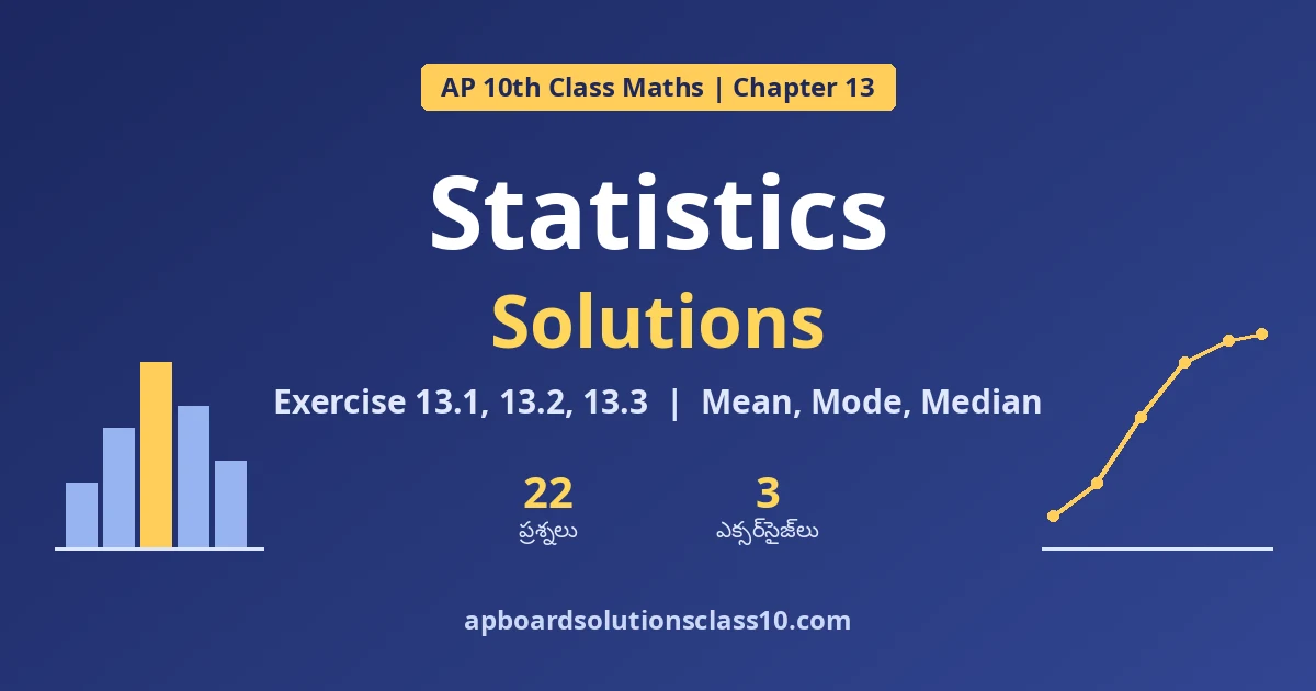 AP 10th Class Maths Statistics Solutions Exercise 13.1, 13.2, 13.3
