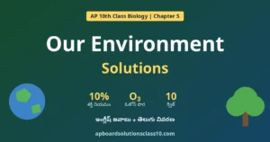 AP 10th Class Our Environment Solutions – Biology Question Answers in English and Telugu