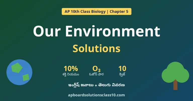 AP 10th Class Our Environment Solutions - In-text, Exercise, Important Questions